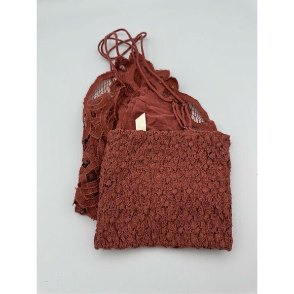 NWT Free People Womens Copper Brown Lace Bralette Size Large - Picture 5 of 6